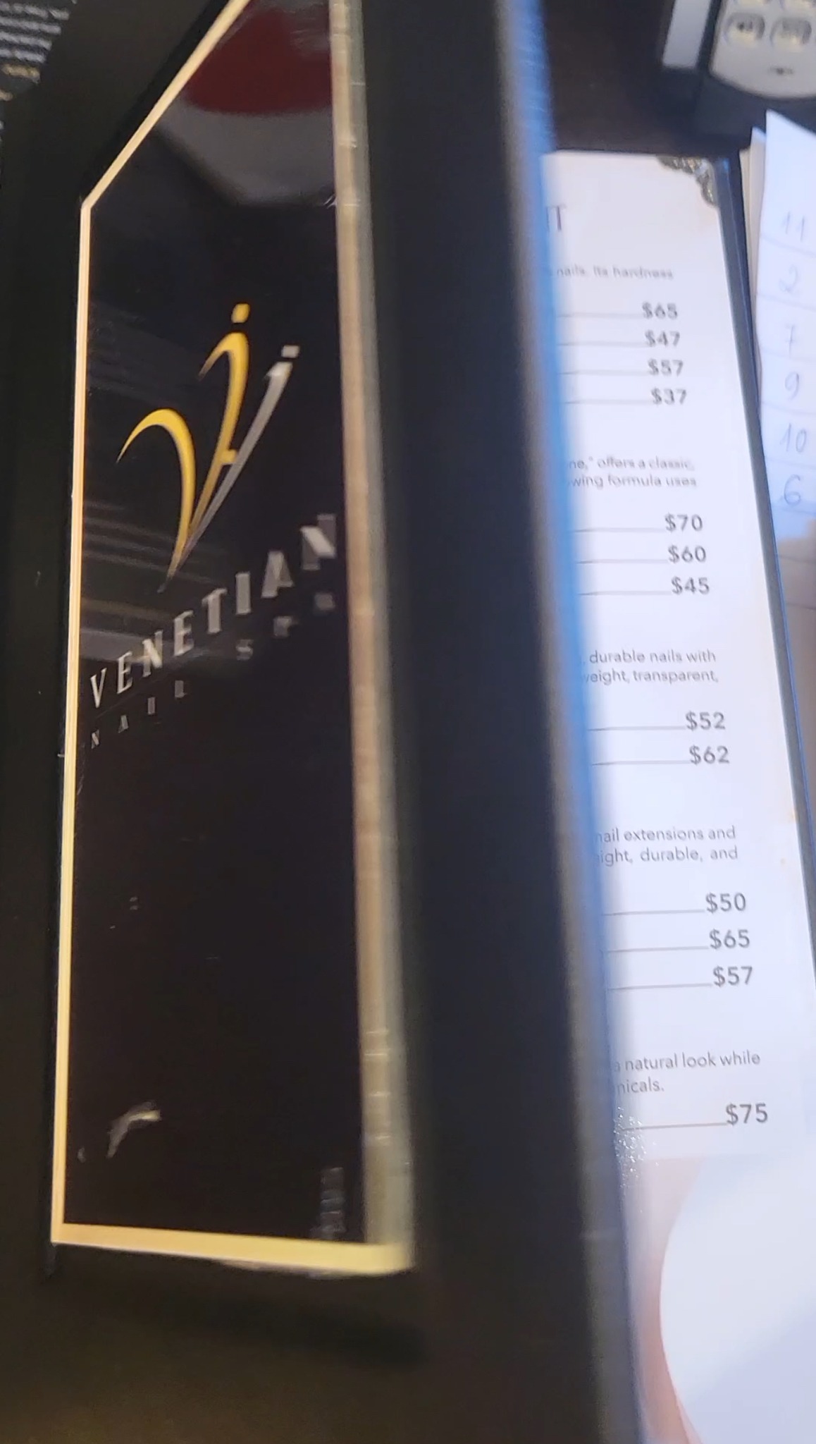 Synthetic Menu Book, Brochure