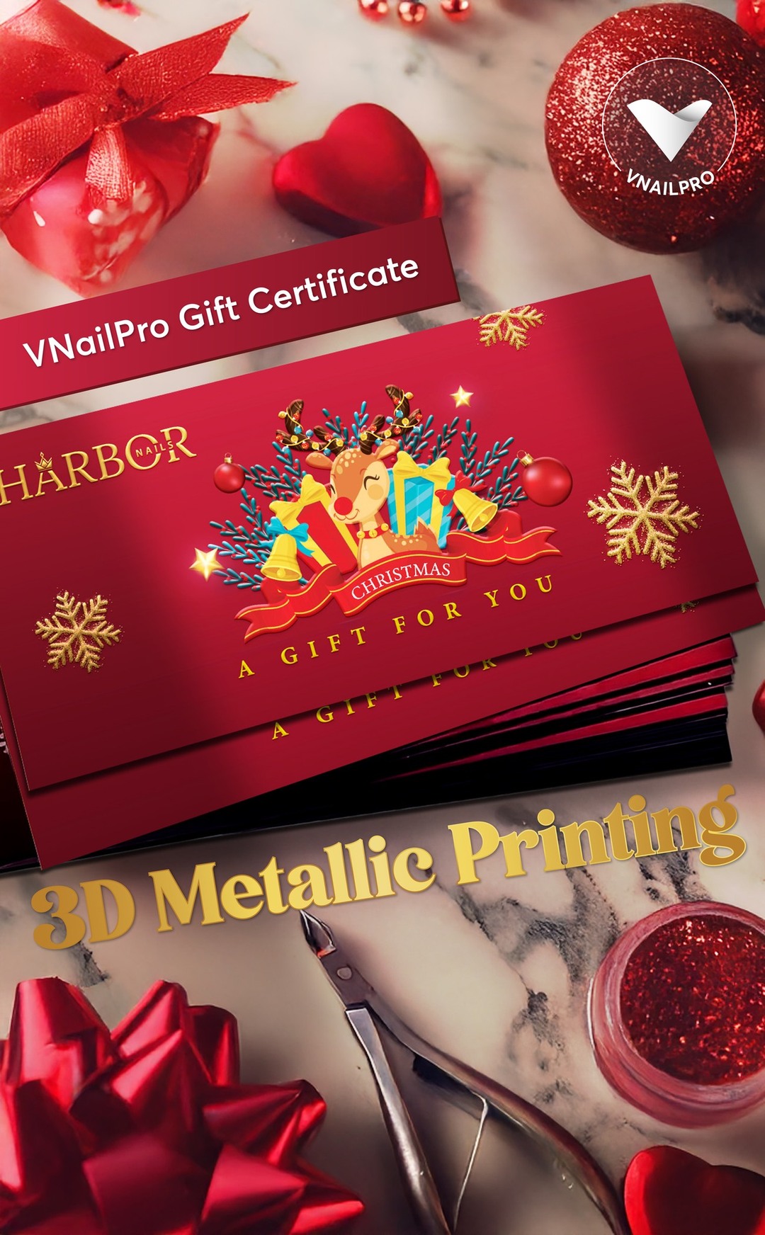 3D Metallic Gift Certificate