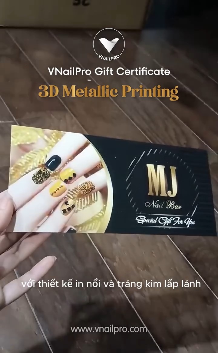3D Metallic Gift Certificate