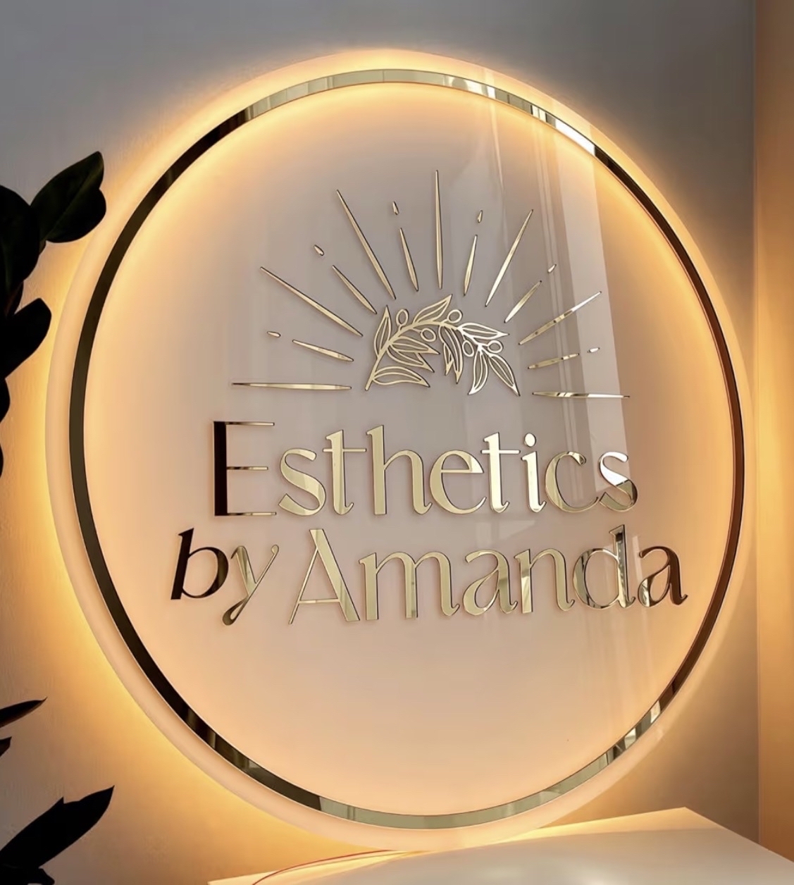 Channel Letters On Acrylic / Metal Panel