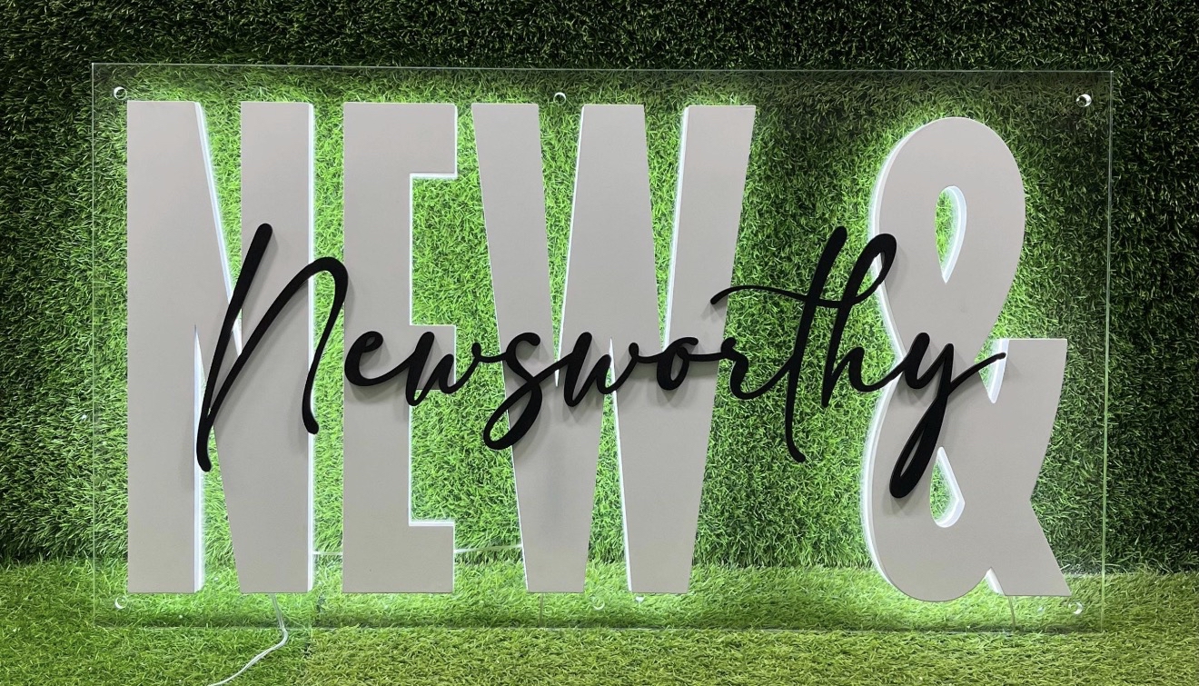 Channel Letters On Acrylic / Metal Panel