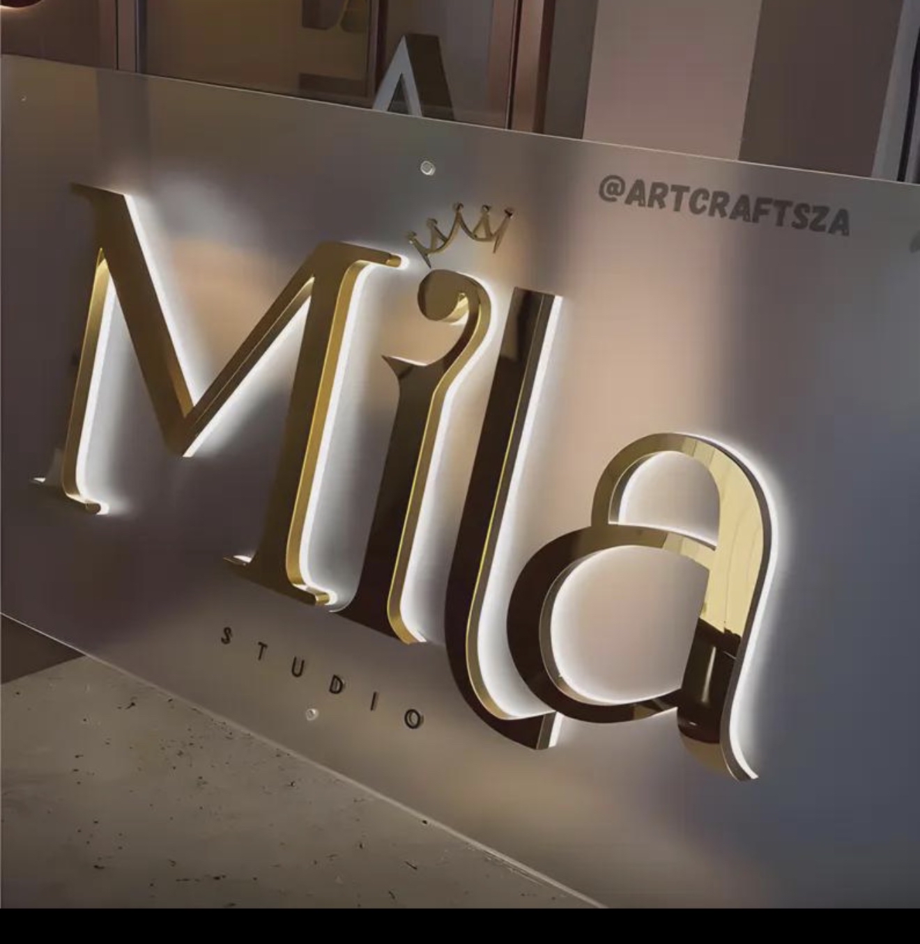 Channel Letters On Acrylic / Metal Panel