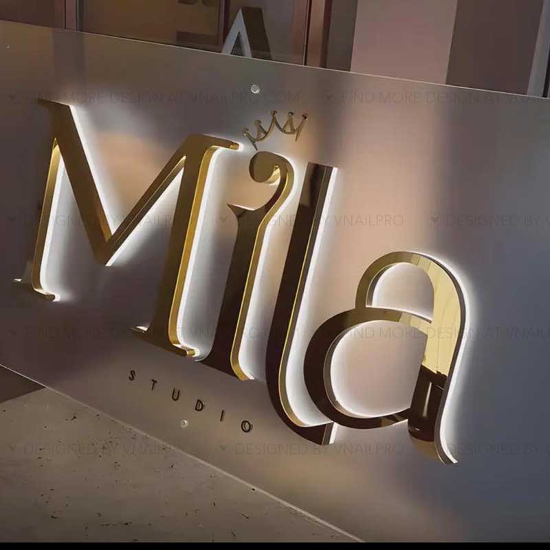 Channel Letters On Acrylic / Metal Panel