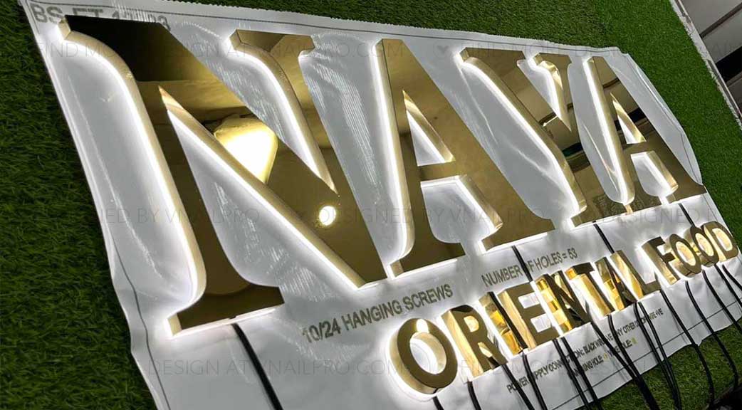 Channel Letters On Acrylic / Metal Panel