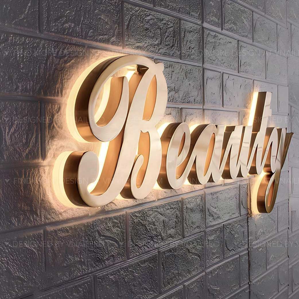 Channel Letters On Acrylic / Metal Panel