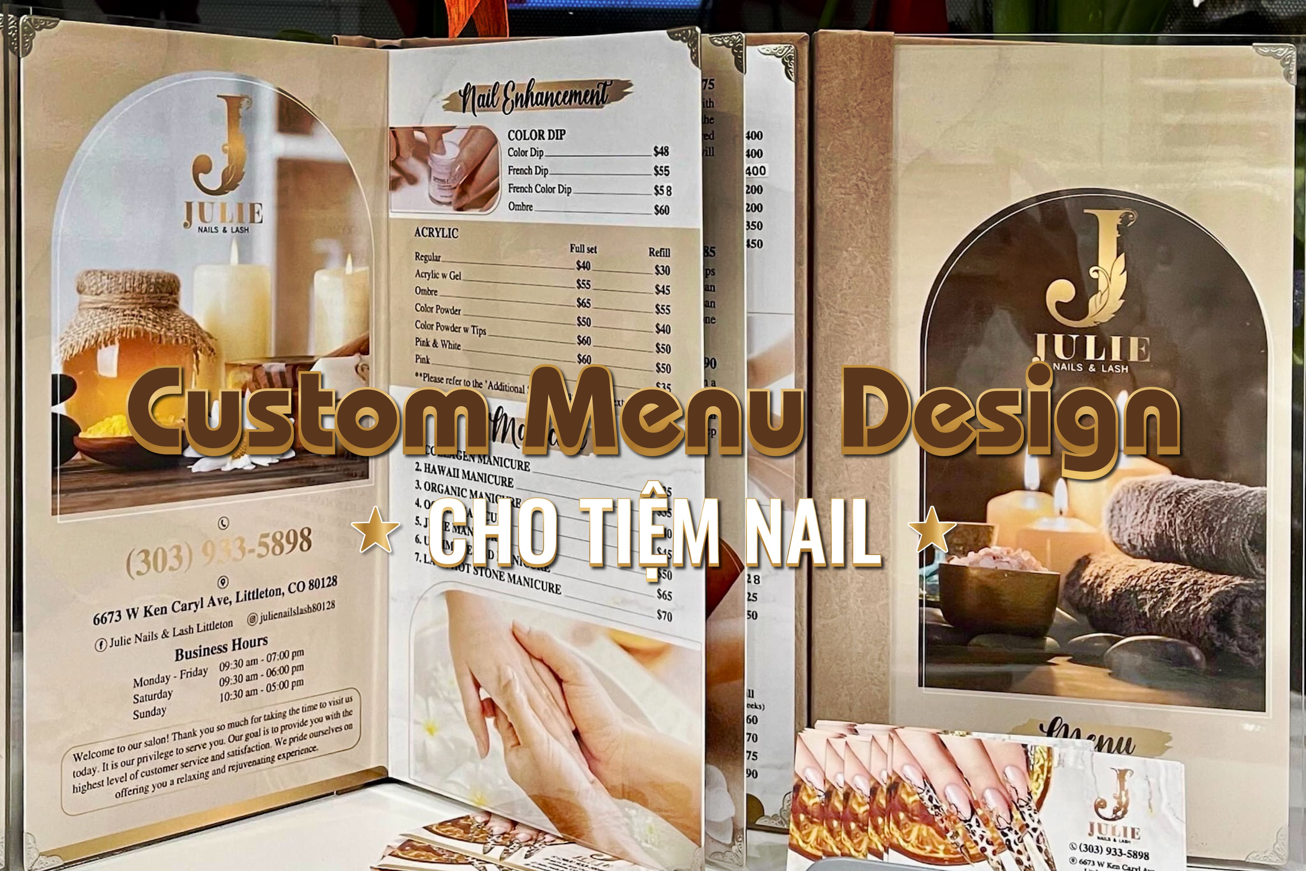 VNailPro Custom menu design cho tiệm nail