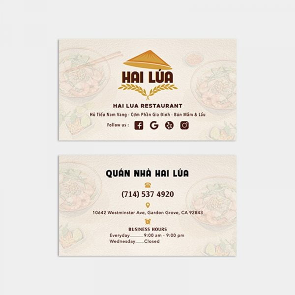 Restaurant Business Card
